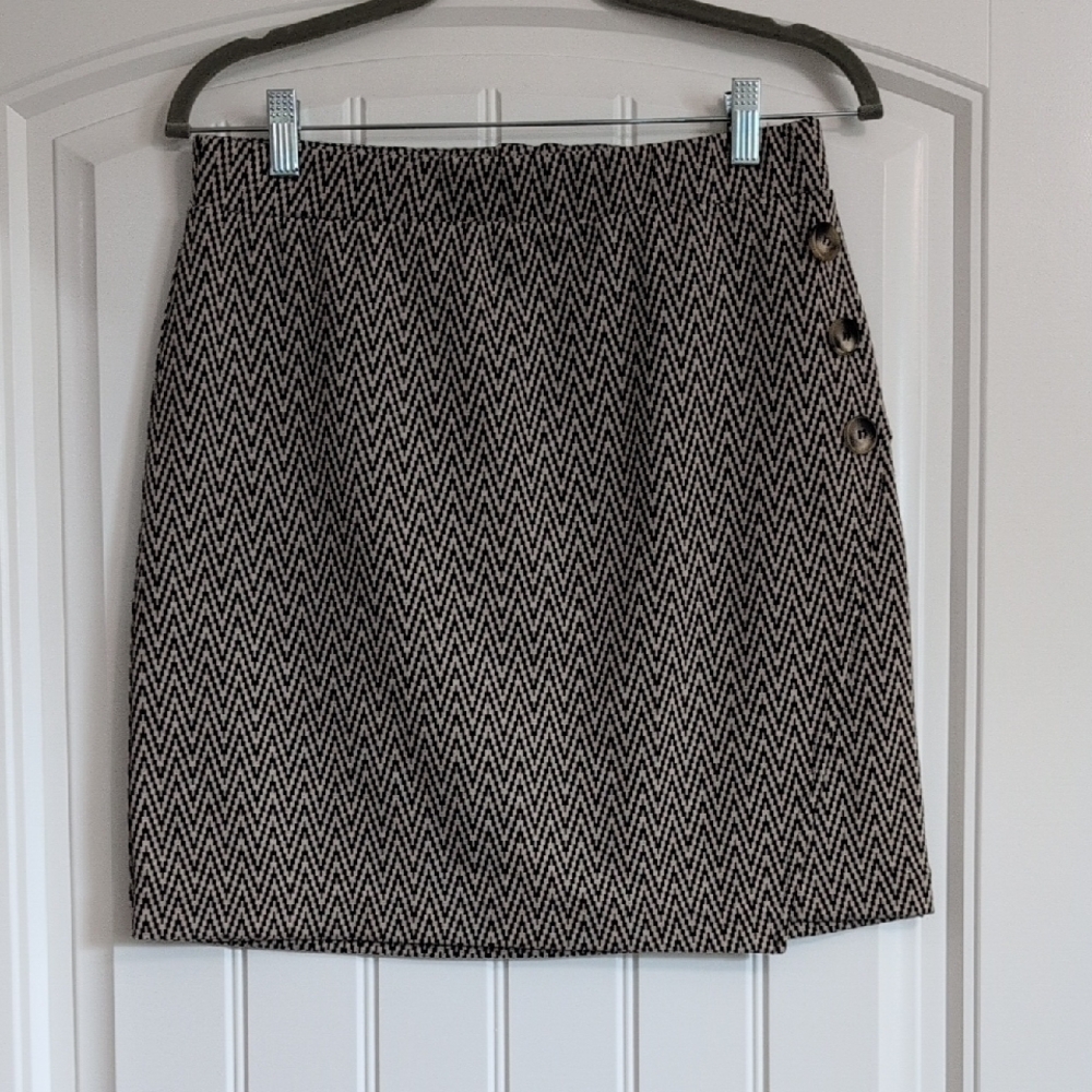 Sanctuary Black and Gray Mini Pencil Skirt